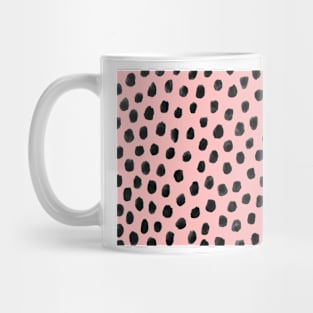 Black and Pink Dalmation Dots Mug